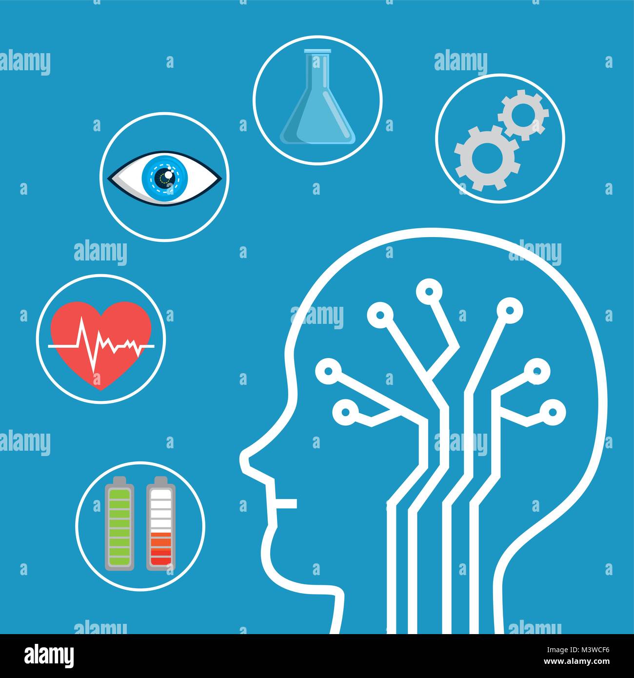 artificial inteligence technology set icons Stock Vector Image & Art ...