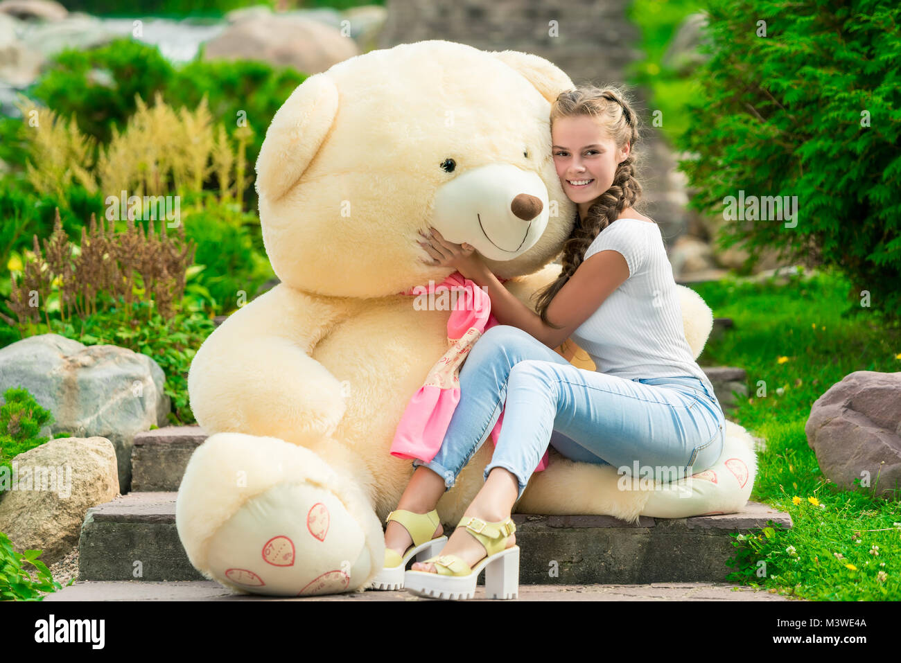 big teddy bear for her