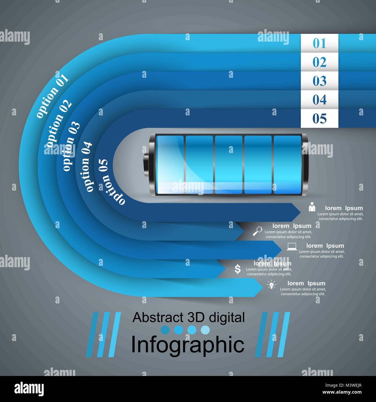 Business Infographics. Battery icon Stock Vector Image & Art - Alamy