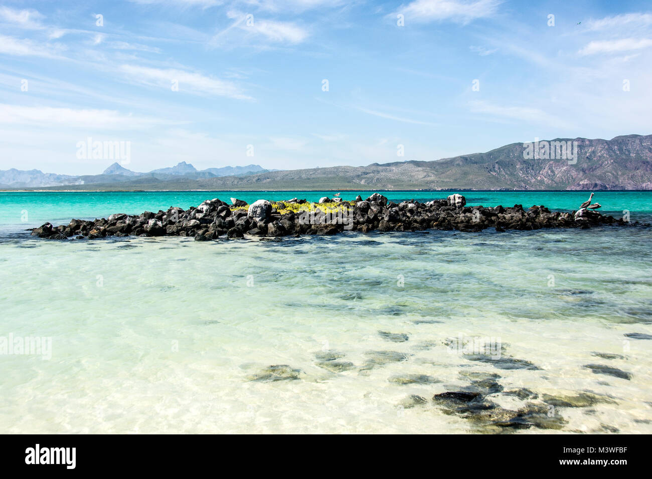 Isla de Coronado beach, part of the Loreto Bay National Park system, Baja Mexico Sur. Stock Photo