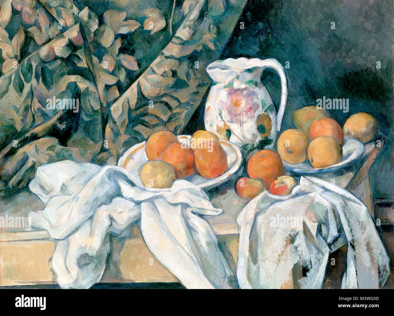 Paul Cézanne, Still Life with a Curtain Stock Photo