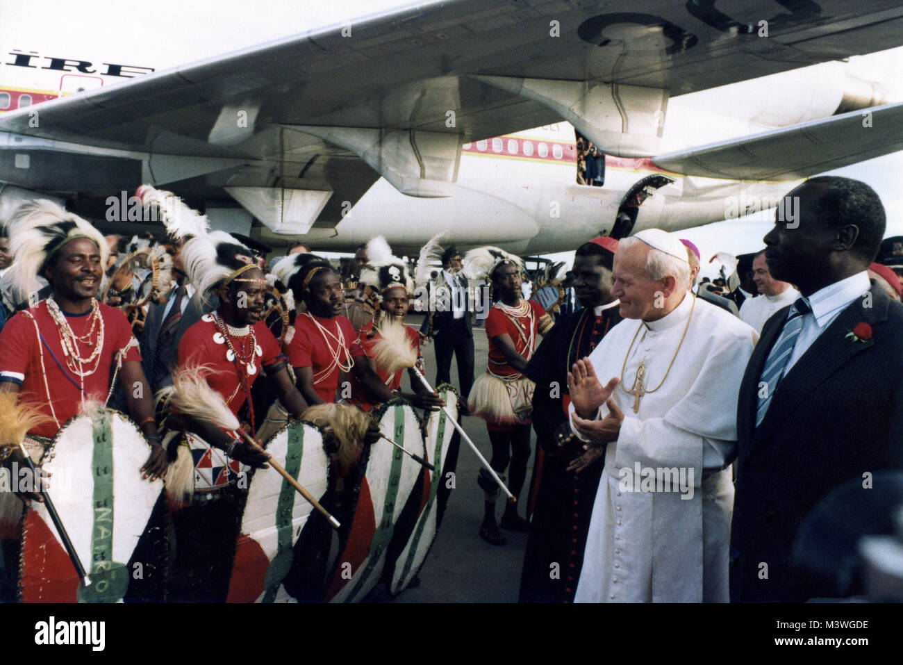 John Paul II -2 May - 12 May 1980 - First Journey to Africa Stock Photo