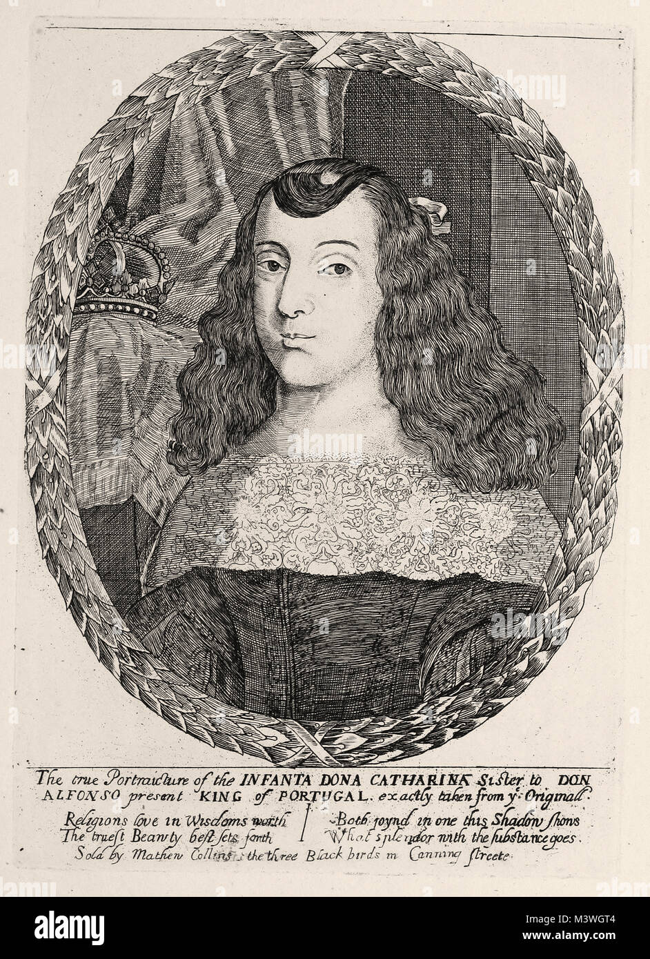 Portrait of Infanta doña Catharina of Portugal Stock Photo
