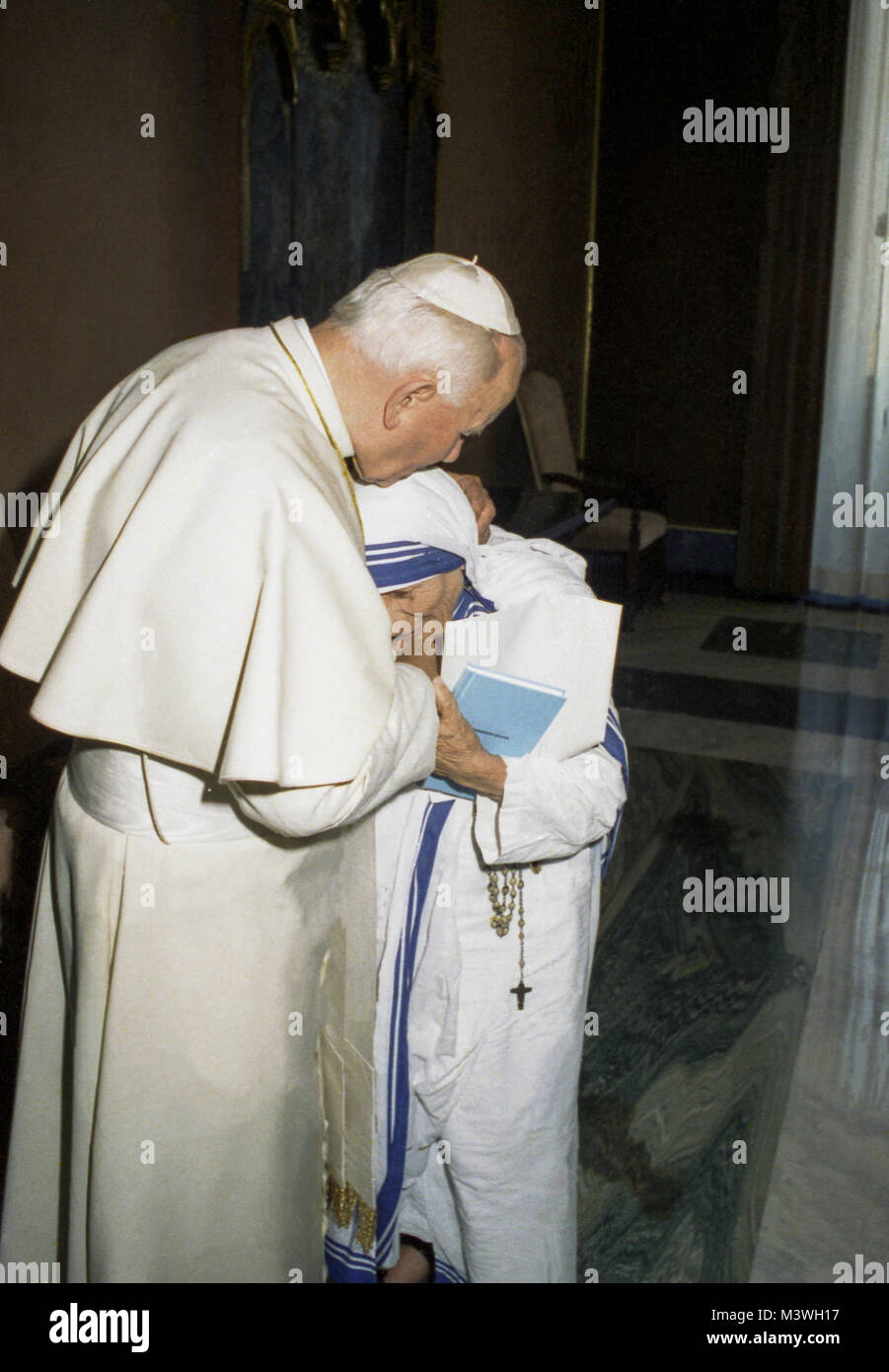 John Paul II and Mother Teresa of Calcutta - 21 June 1996 Stock Photo