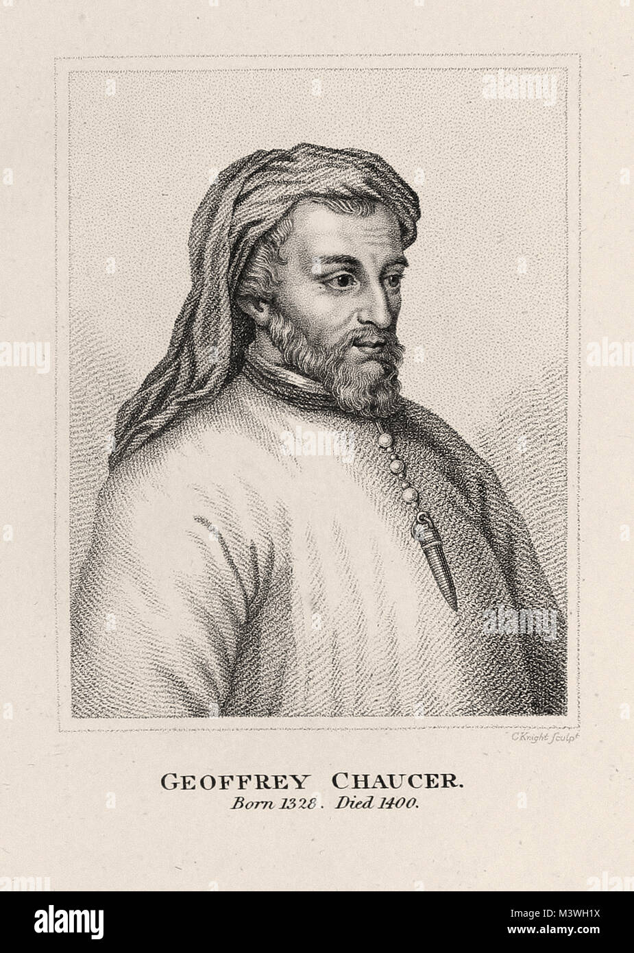 Portrait of Geoffrey CHAUCER Stock Photo - Alamy