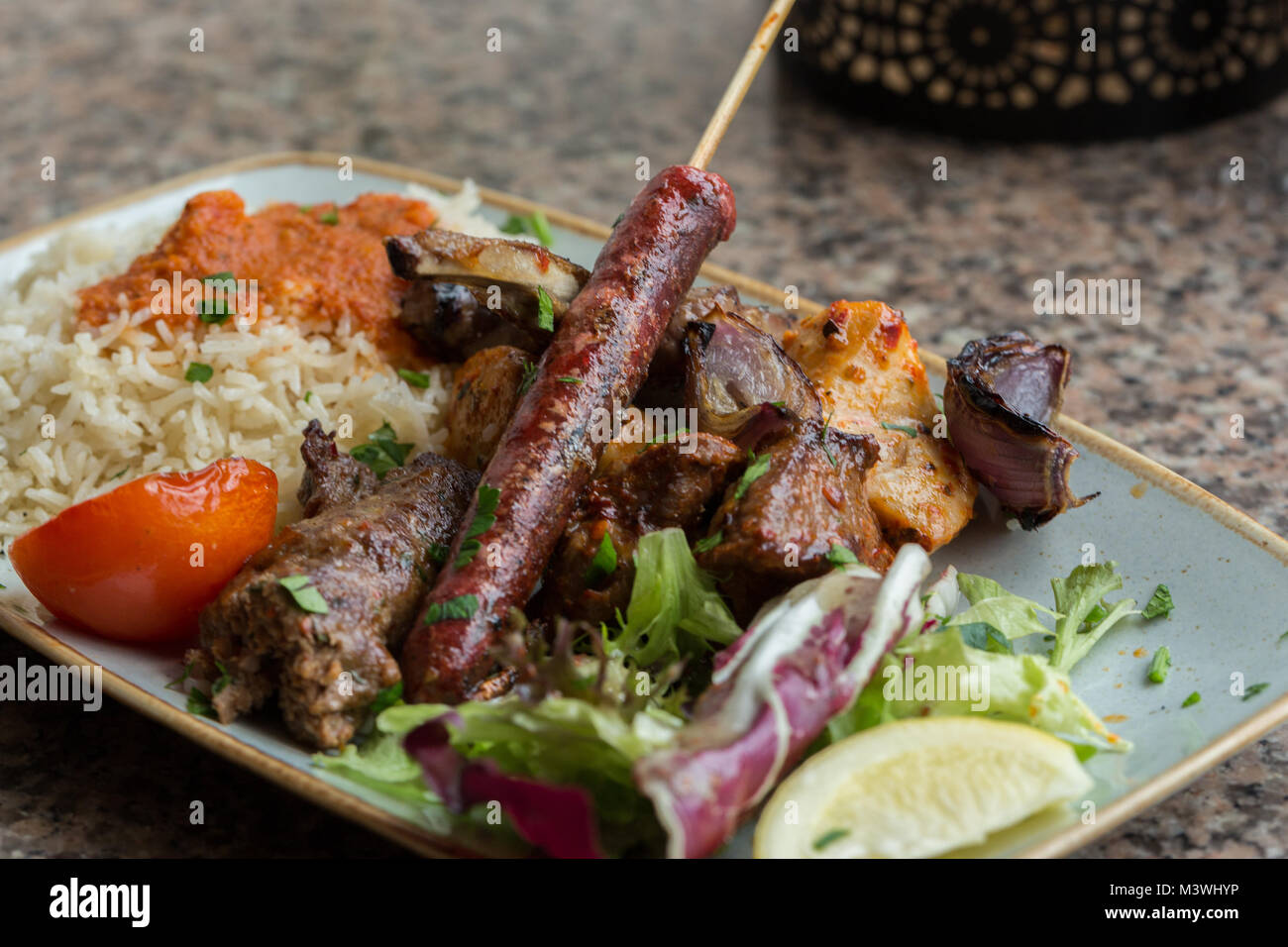 Moroccan mixed grill Stock Photo