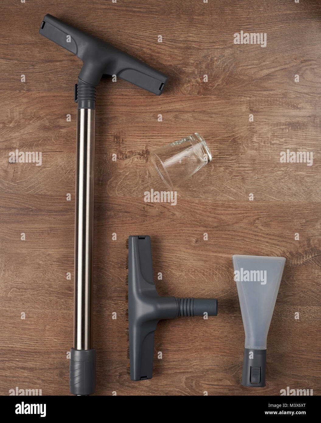 Cleaning water spill kit on wooden background above top view Stock Photo Alamy