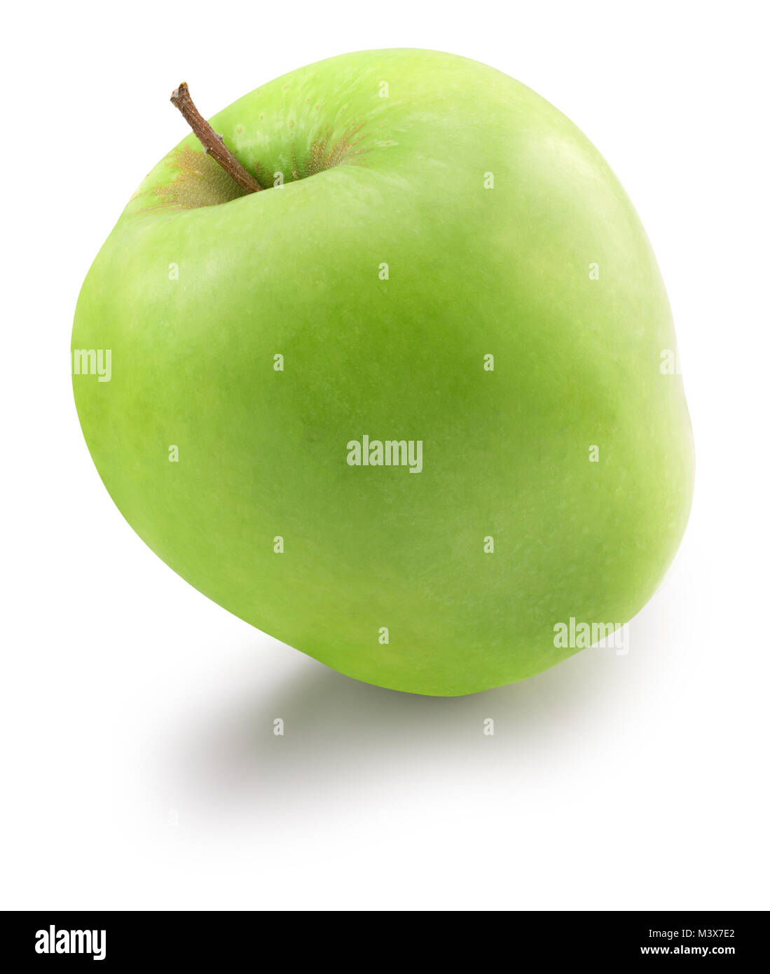 green apple isolated on a white background Stock Photo - Alamy