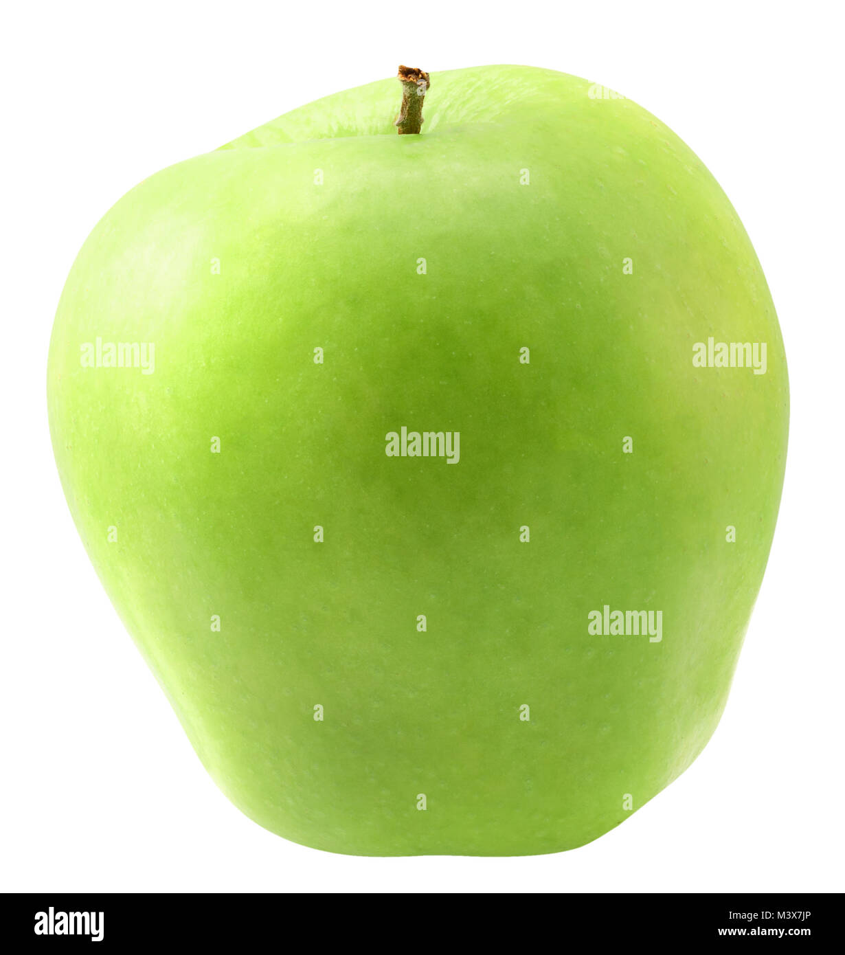 green apple isolated on a white background Stock Photo - Alamy