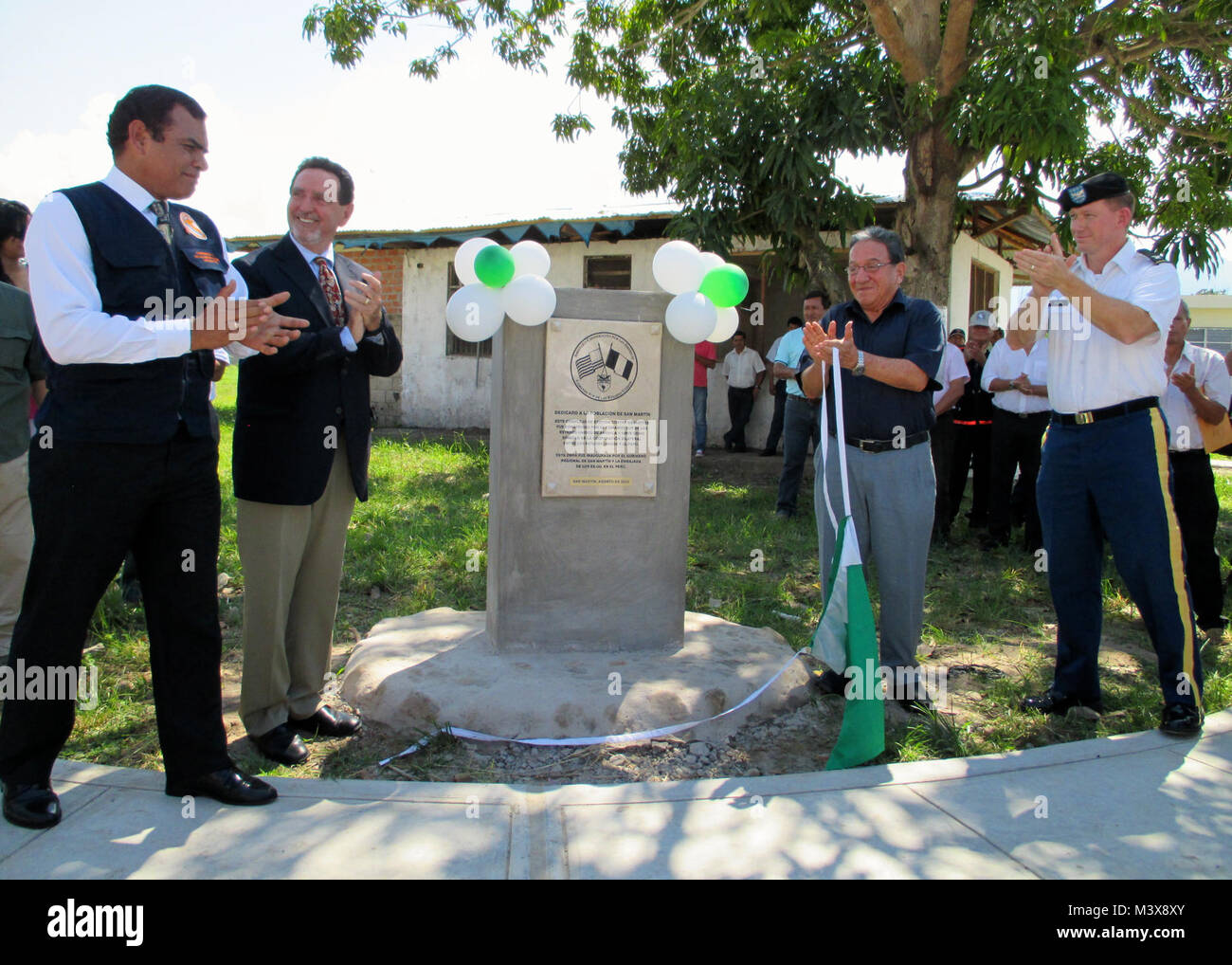 Gen. Alfredo Murgueytio, left, Chief of Peru's National Institute of Civil Defense (INDECI