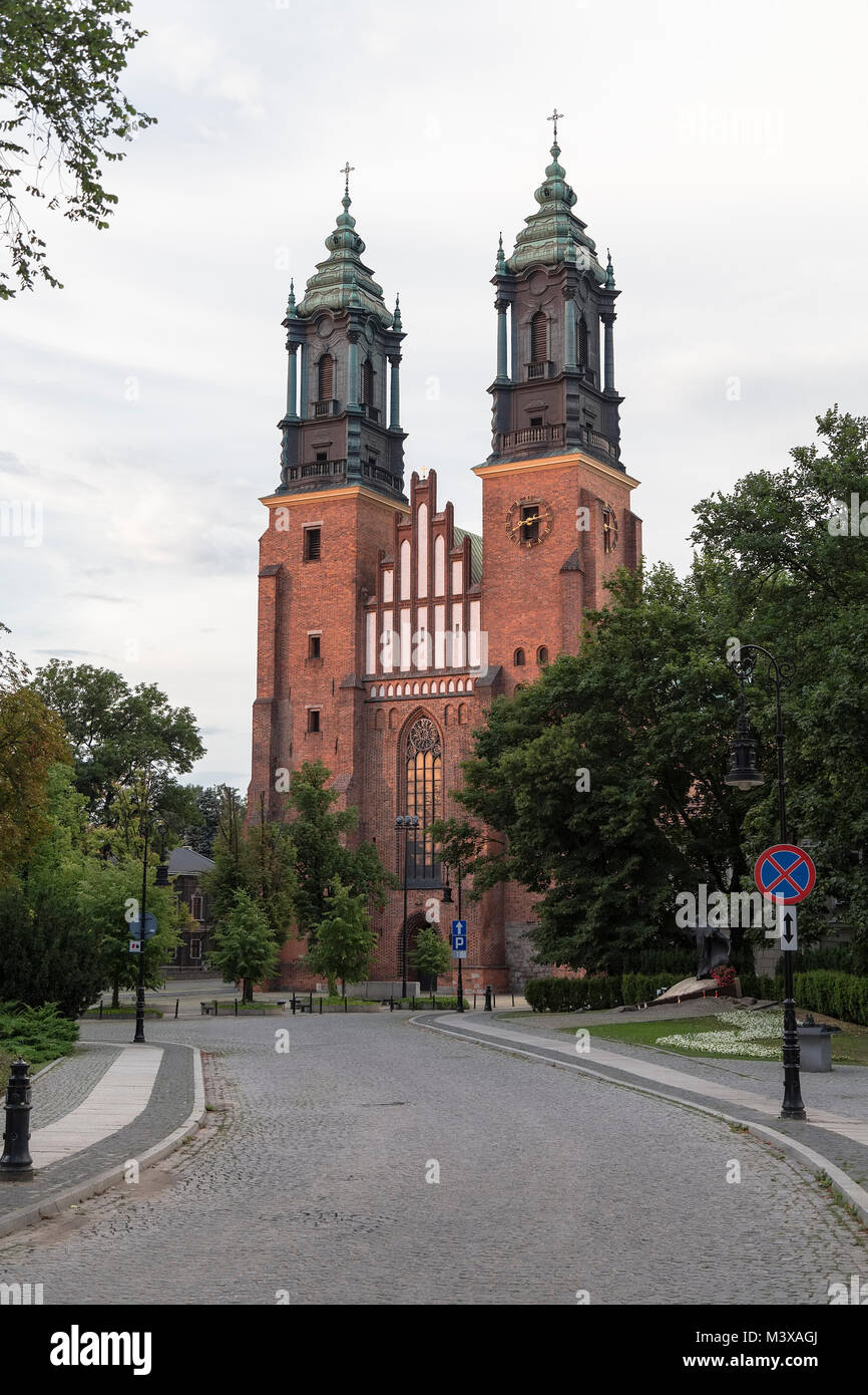 Basilica of Saints Peter and Paul on Tumski island. Poznan. Poland Stock Photo