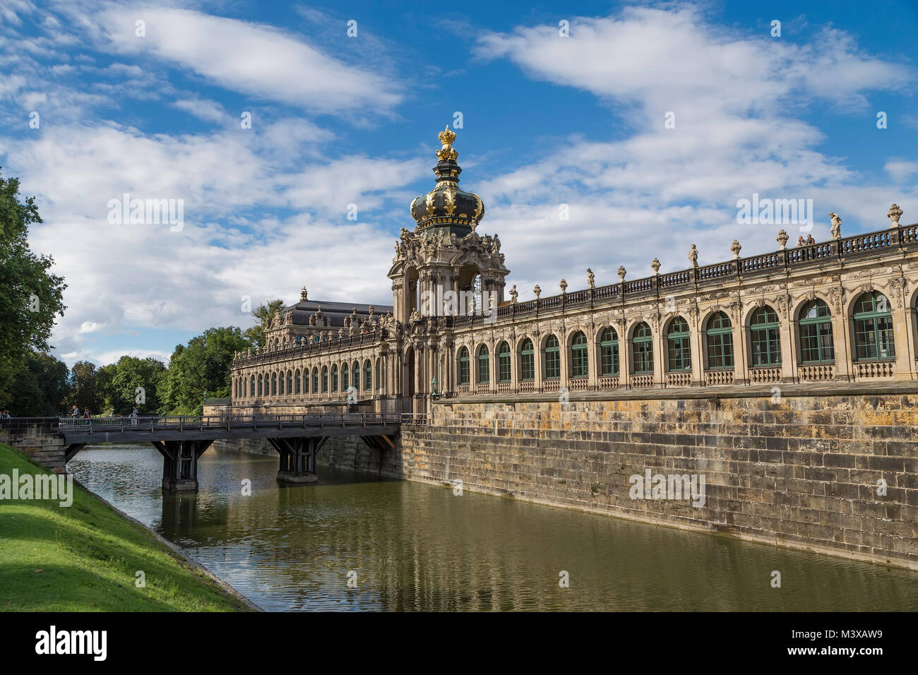 Gate Zwinger with beautiful gilded crown. Dresden. Germany Stock Photo