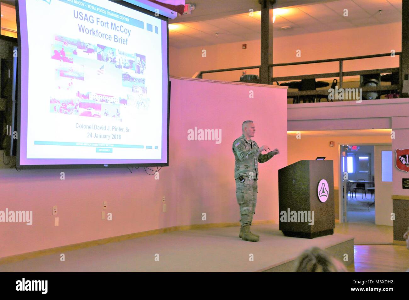 Garrison Commander Col. David J. Pinter Sr. provides his annual ...