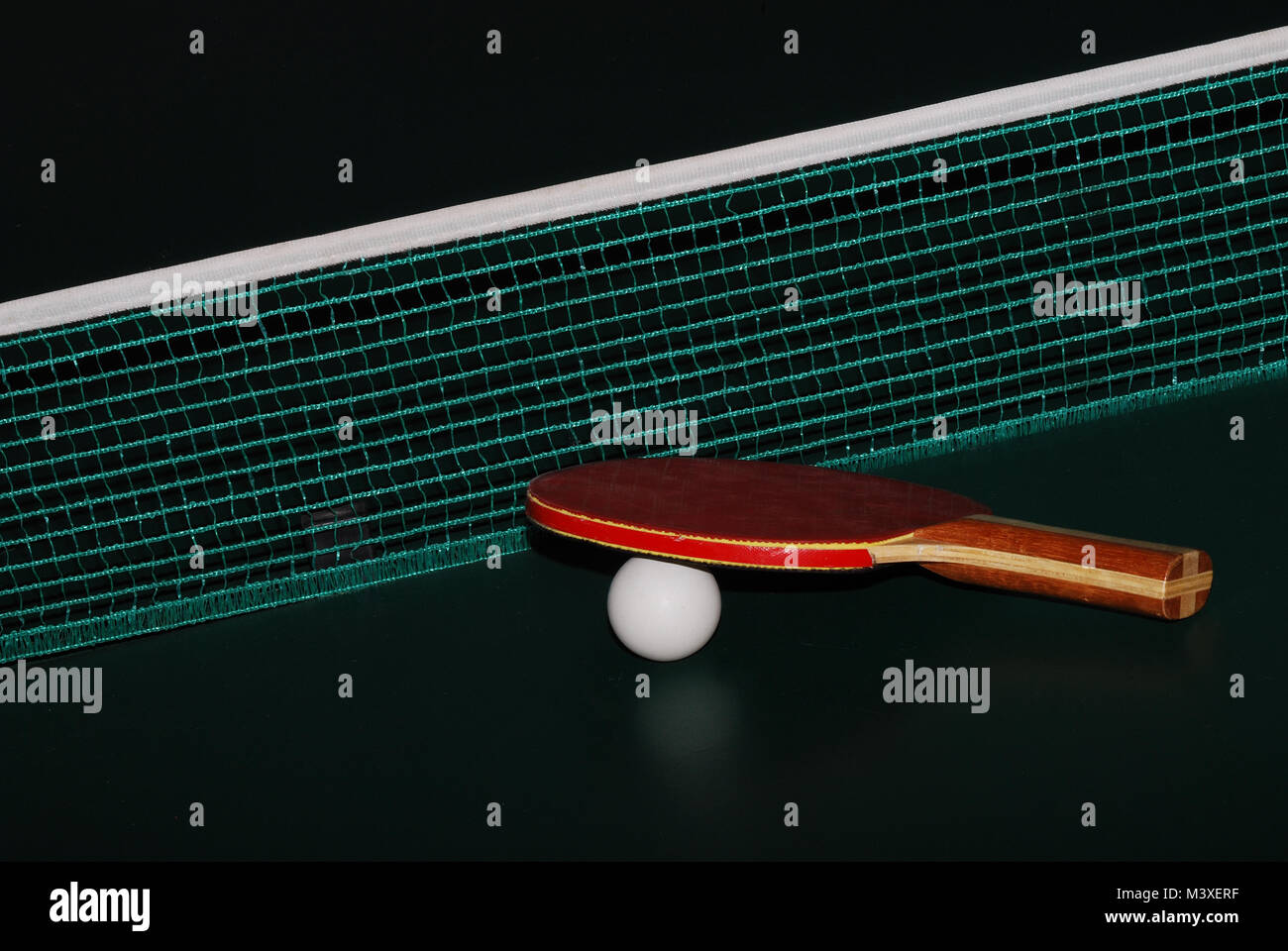 table tennis angle ball and net Stock Photo Alamy