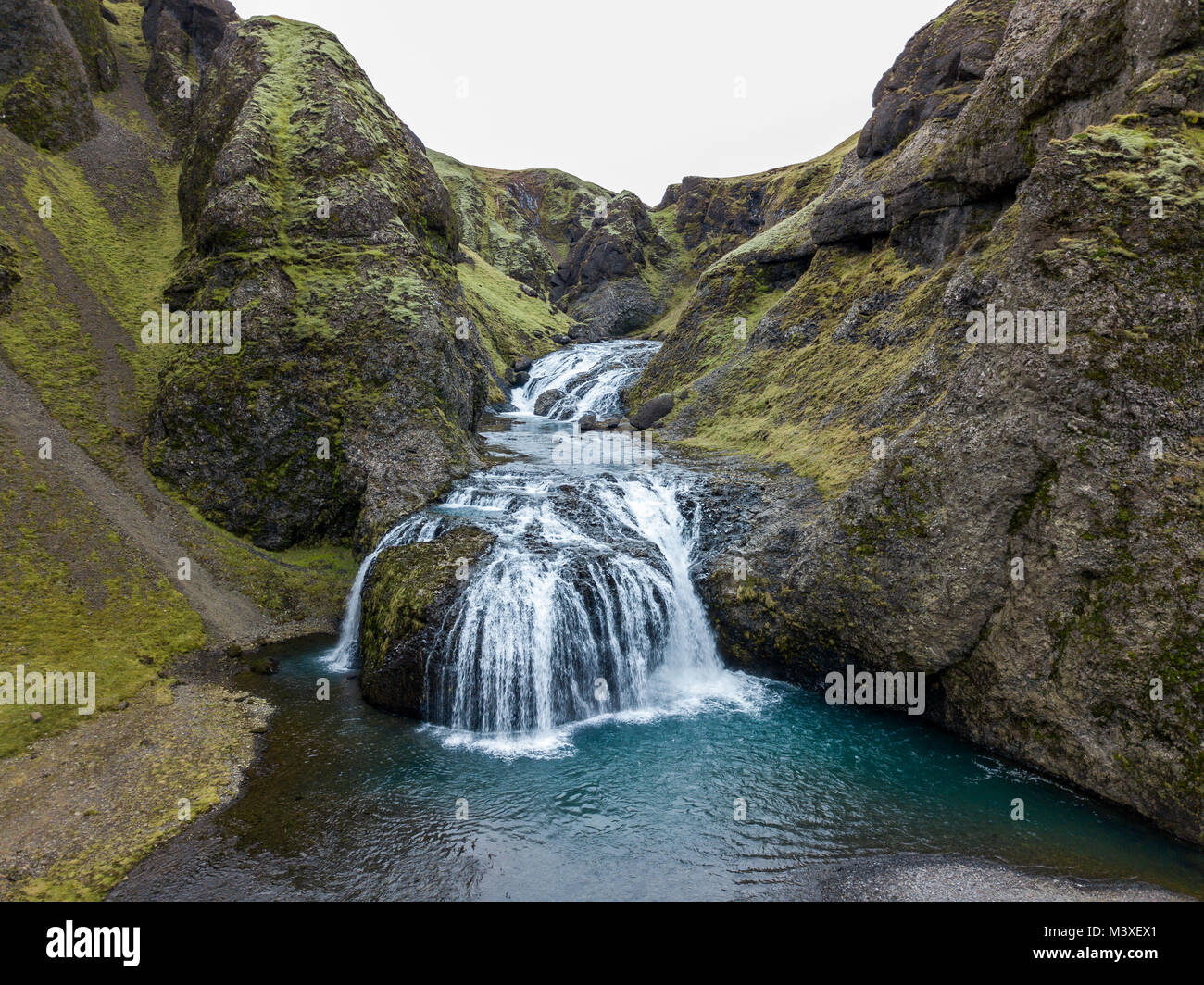 waterfall-at-kirkjubaejarklaustur-suourland-or-southern-iceland