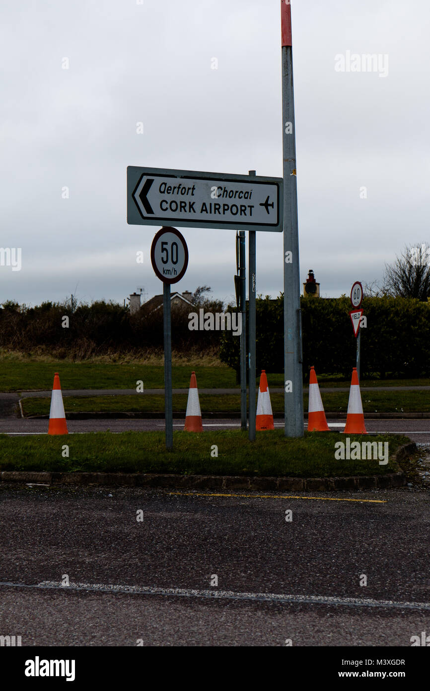February 10th, 2018, Cork, Ireland Cork International Airport road
