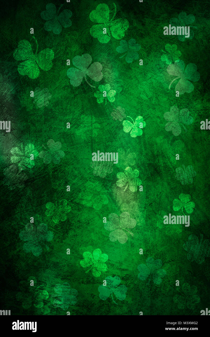 Shamrock St. Patrick's Day Background Stock Photo