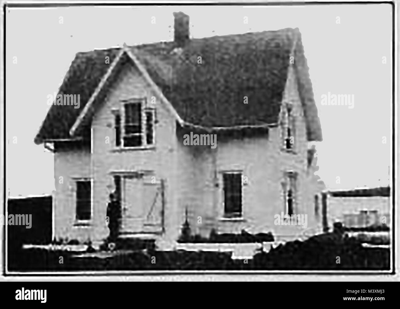 American Lighthouses - Lighthouse keepers dwelling at Fort Pickering Massachusetts (aha Winter Island Light) in 1923 Stock Photo