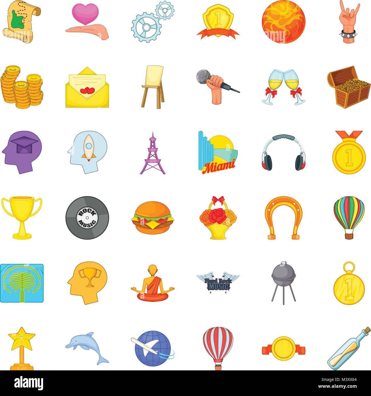 Motivation icons set, cartoon style Stock Vector Image & Art - Alamy