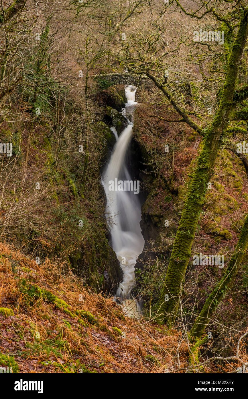 Aira Force Waterfall English Lake District Stock Photo Alamy