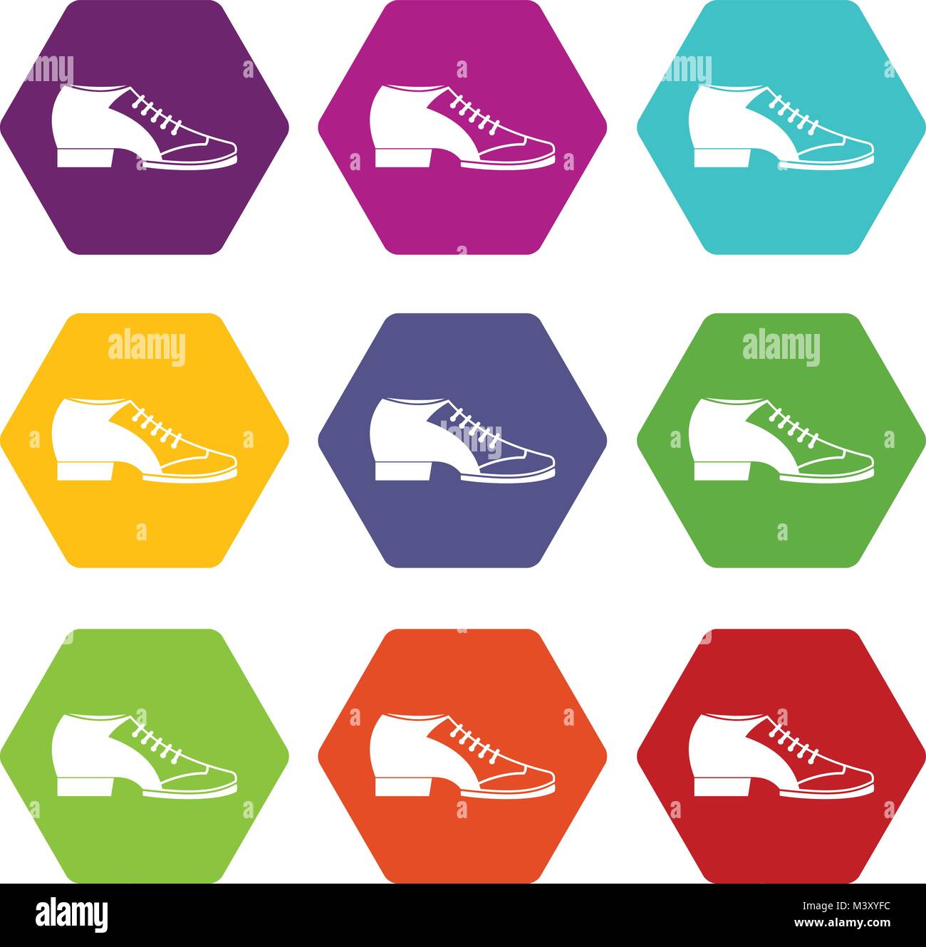 Tango shoe icon set color hexahedron Stock Vector Image & Art - Alamy