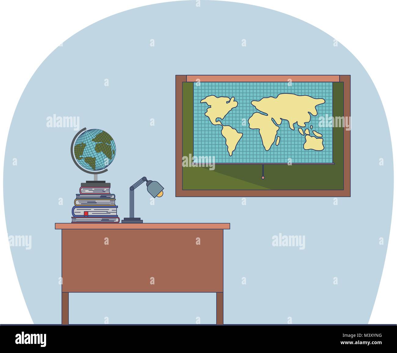 geography class room scene icon Stock Vector Image & Art - Alamy