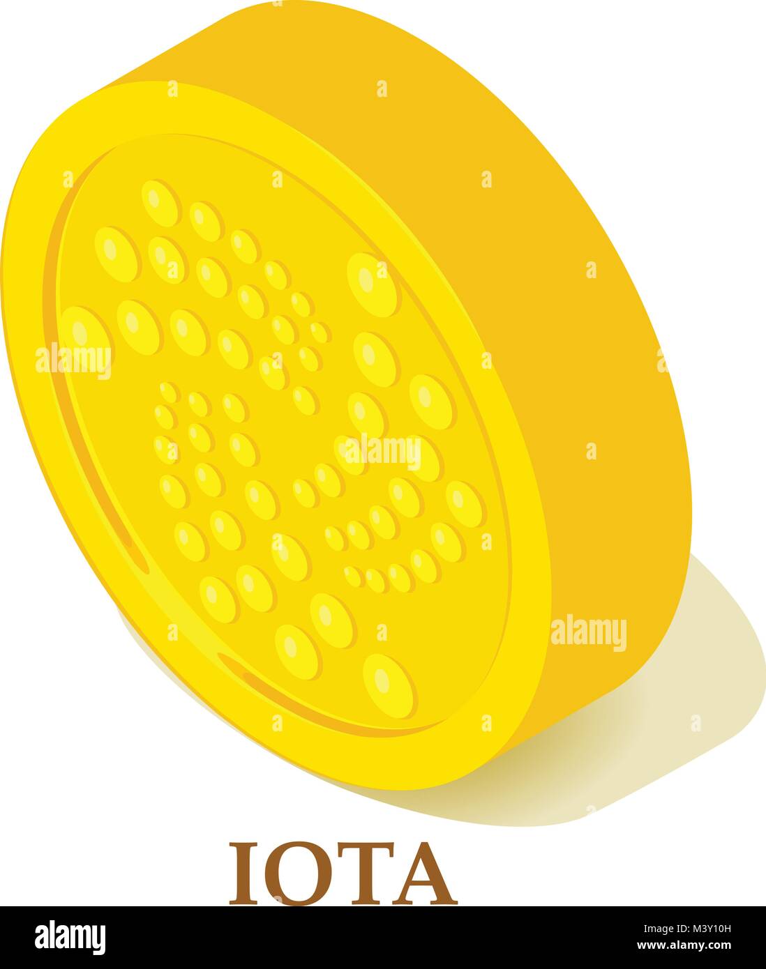 Iota icon, isometric style Stock Vector