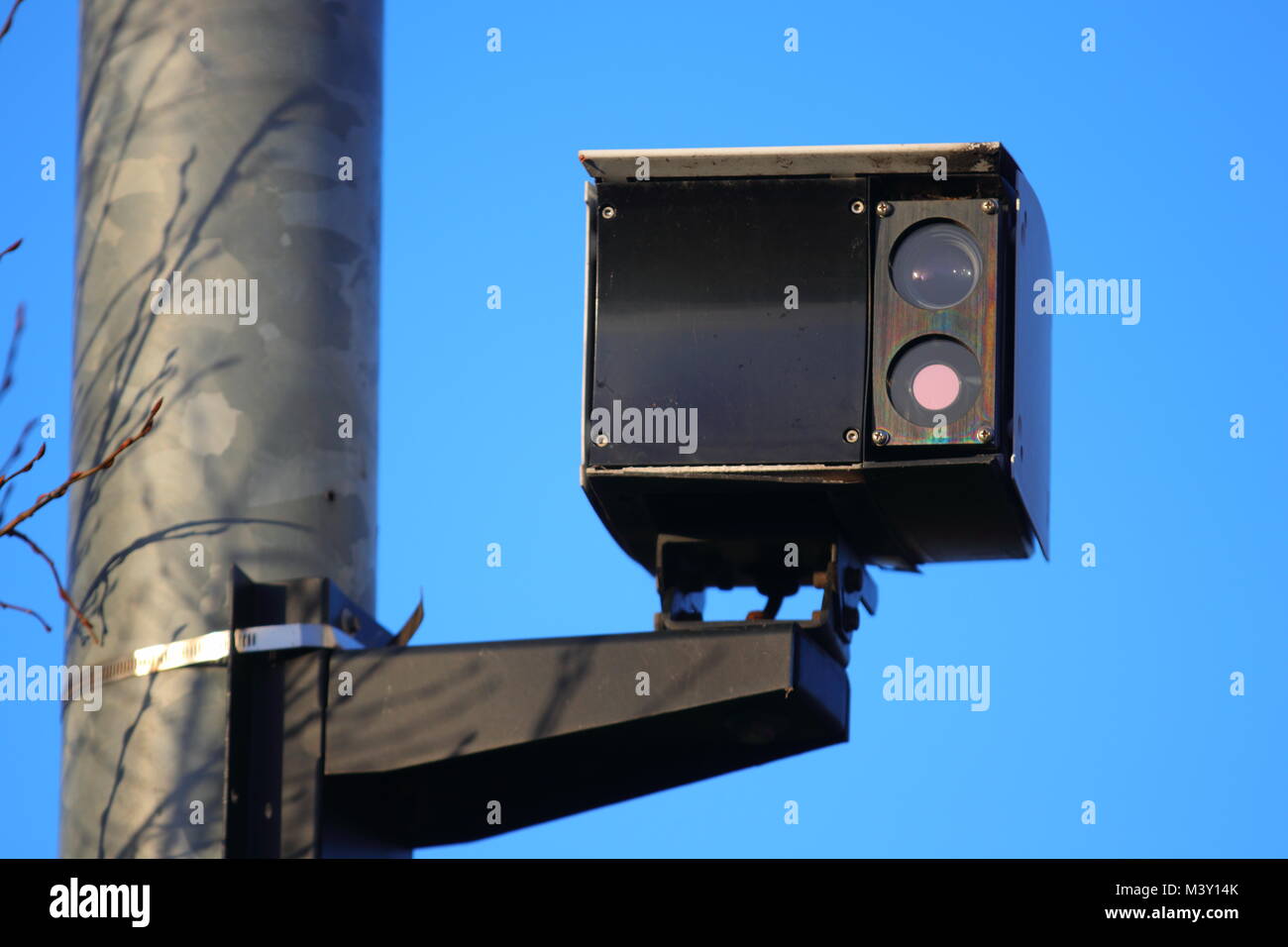 Bus lane enforcement camera Stock Photo Alamy