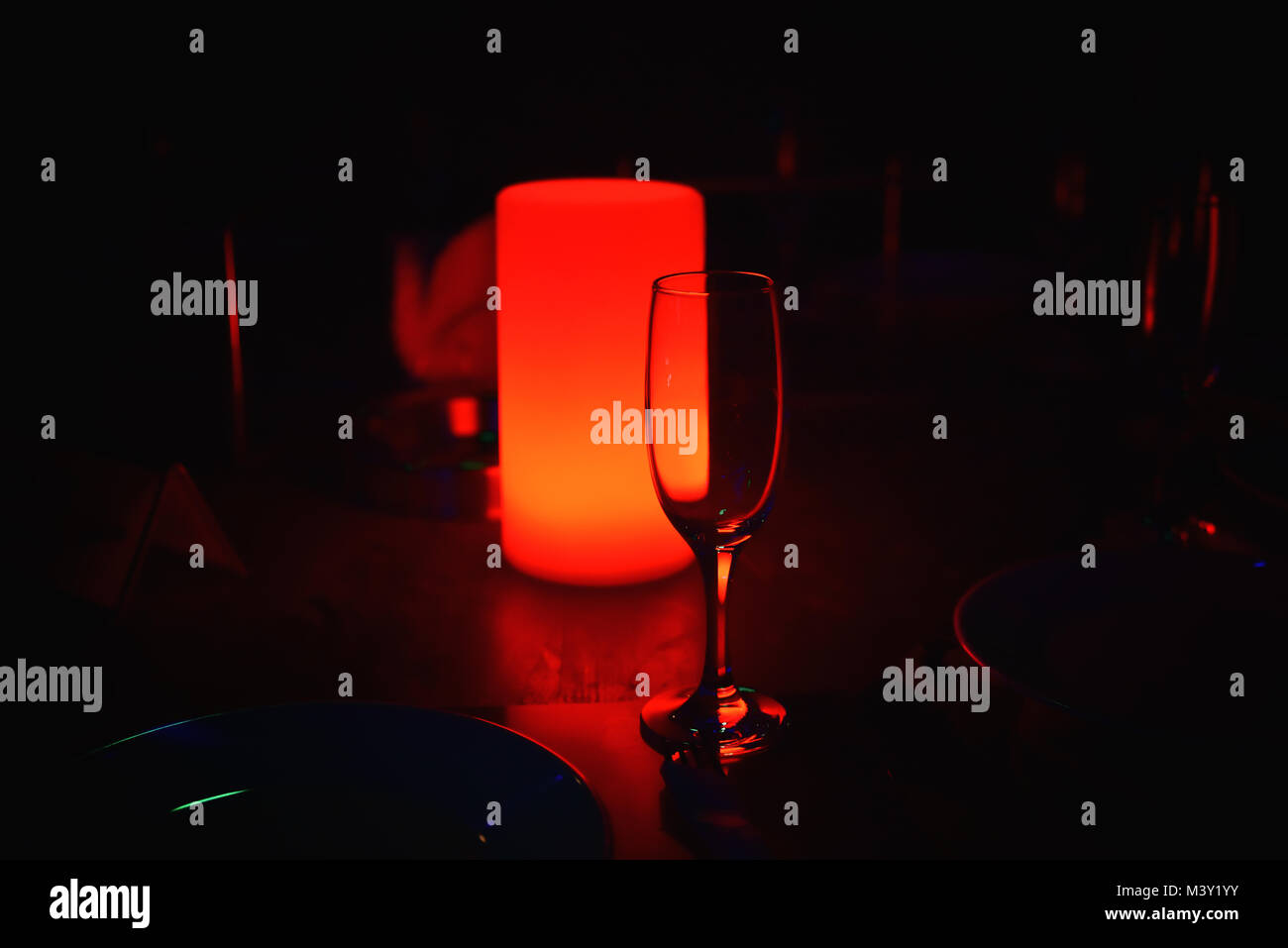 Glass stands on a table Stock Photo Alamy