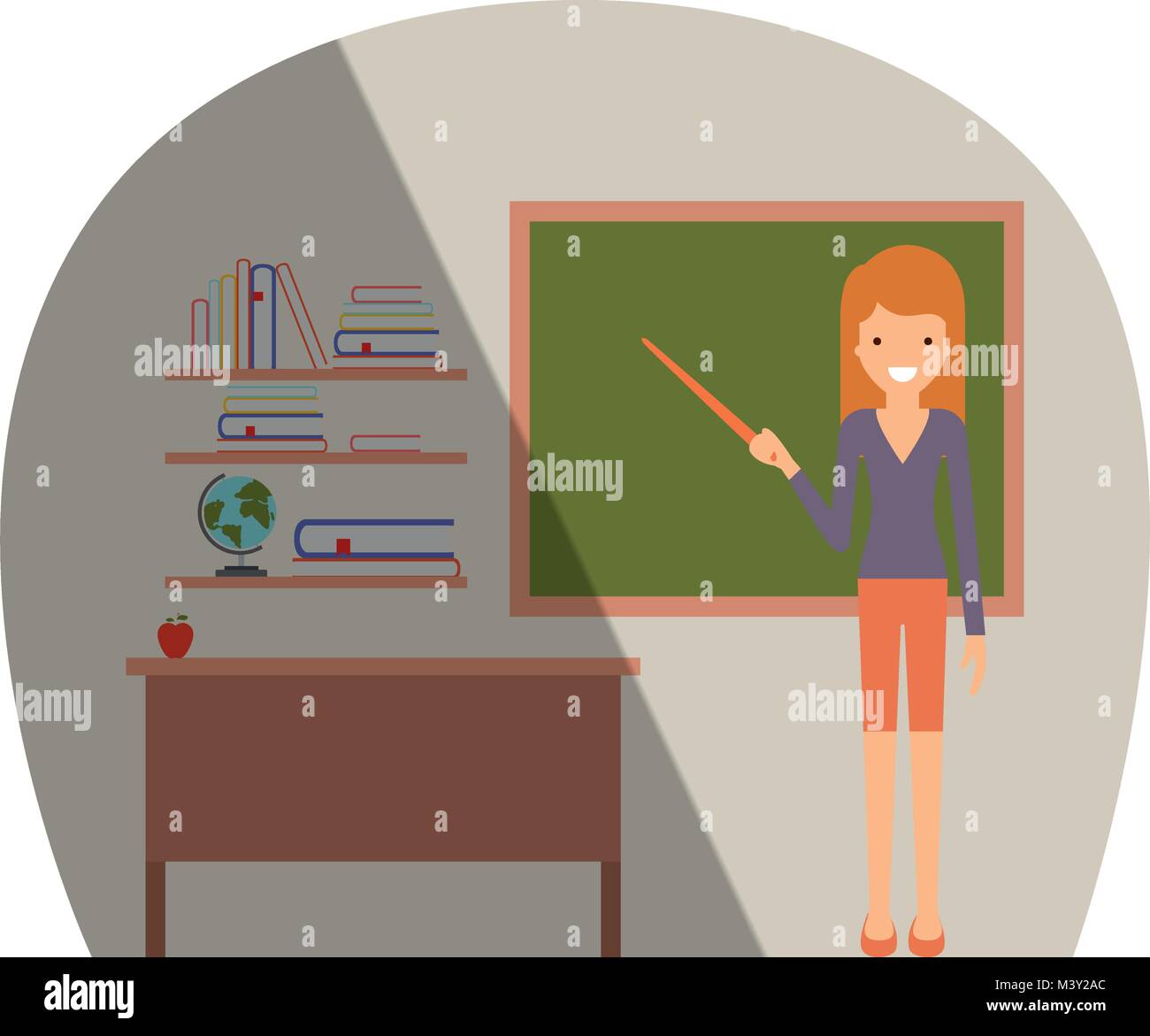 female teacher in classroom Stock Vector Image & Art - Alamy