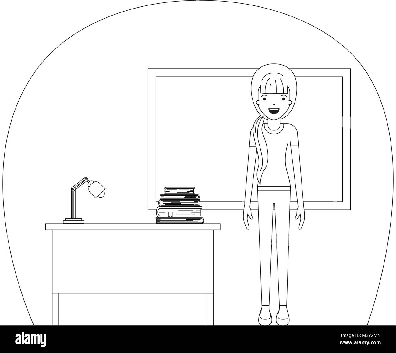 Teacher desk Black and White Stock Photos & Images - Alamy