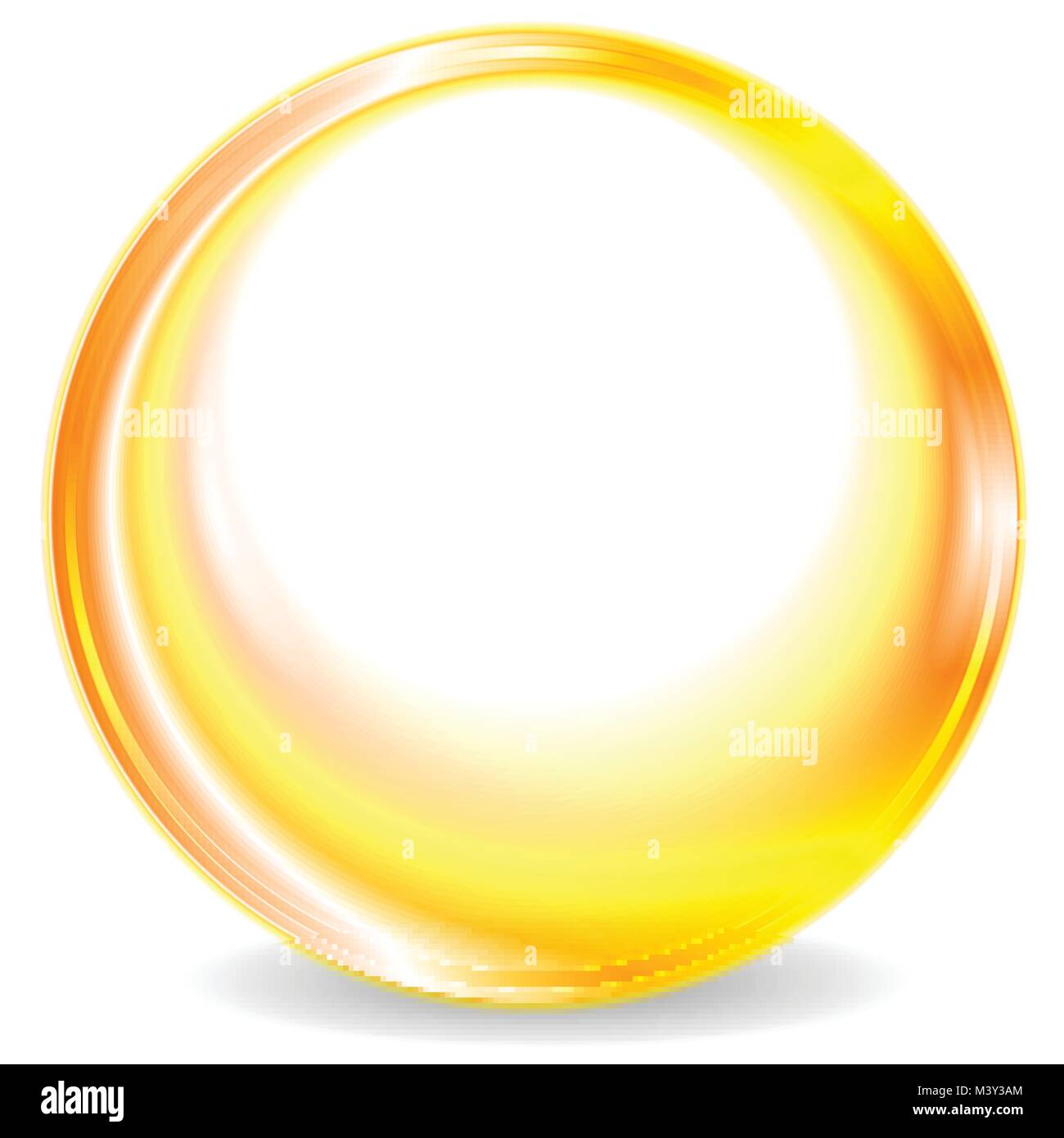 Colorful yellow round circle logo design. Vector background Stock Vector