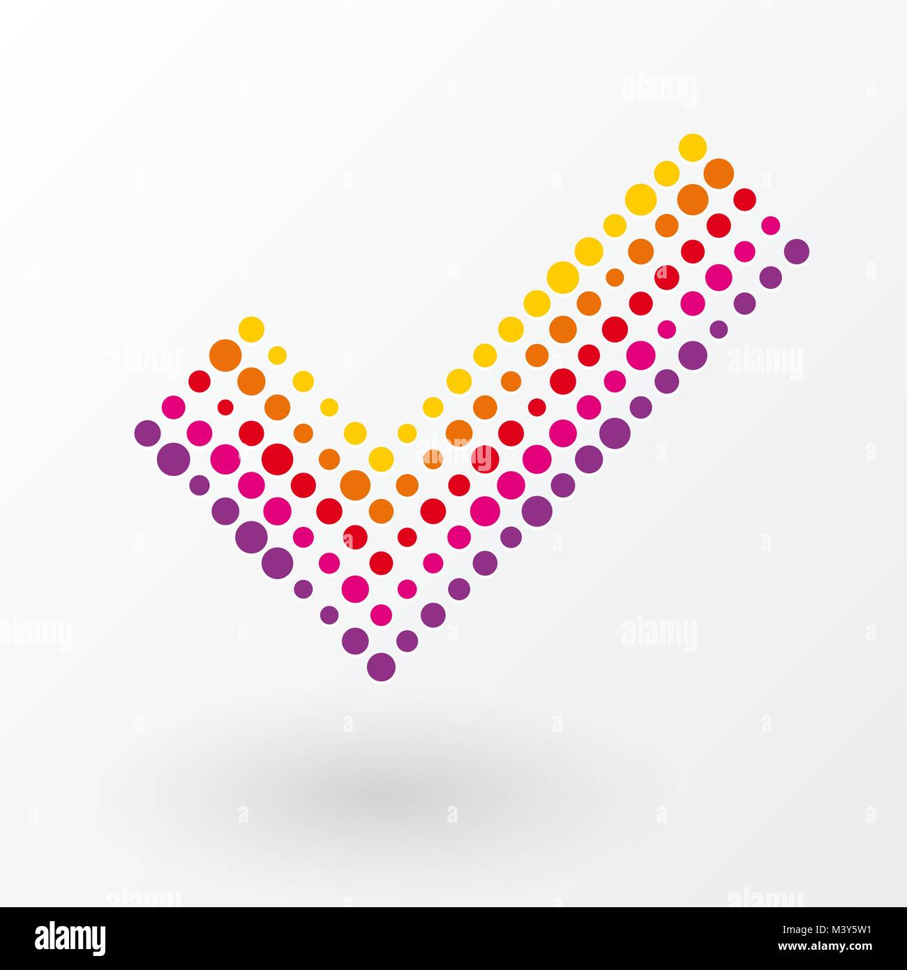 Check mark icons dots hi-res stock photography and images - Alamy