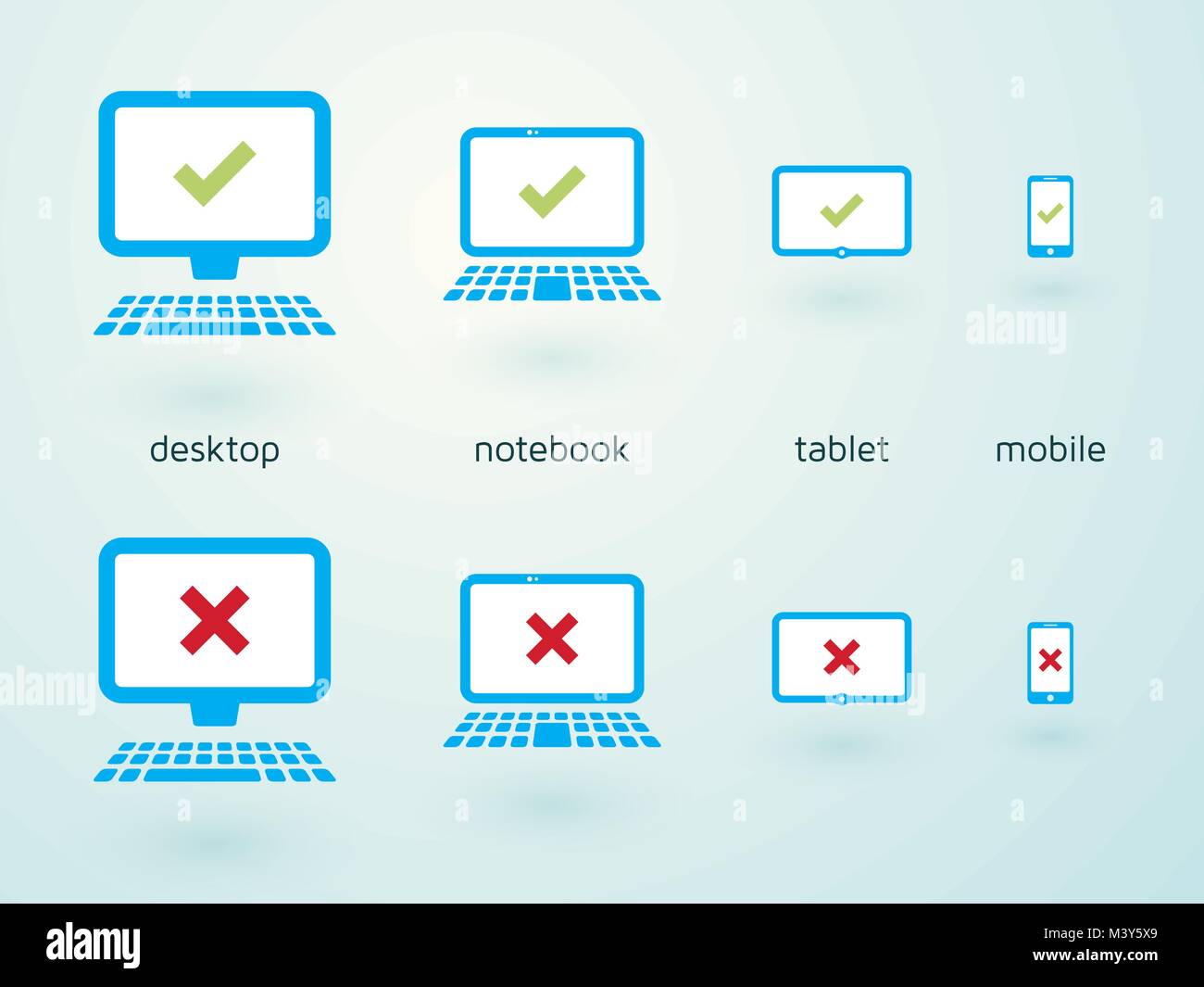 set of icons for responsive webdesign Stock Vector Image & Art - Alamy