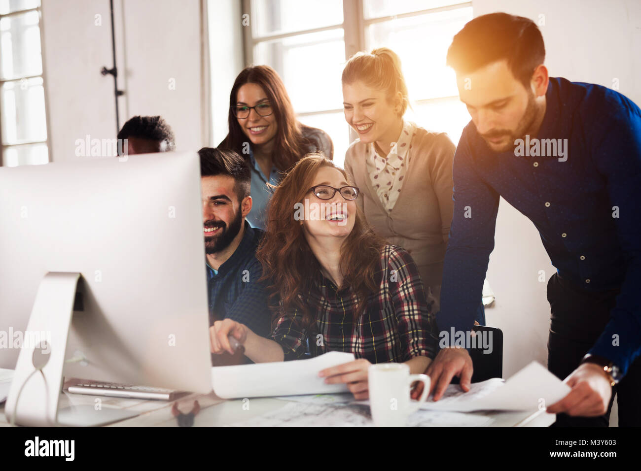 Picture of architects working together in office Stock Photo