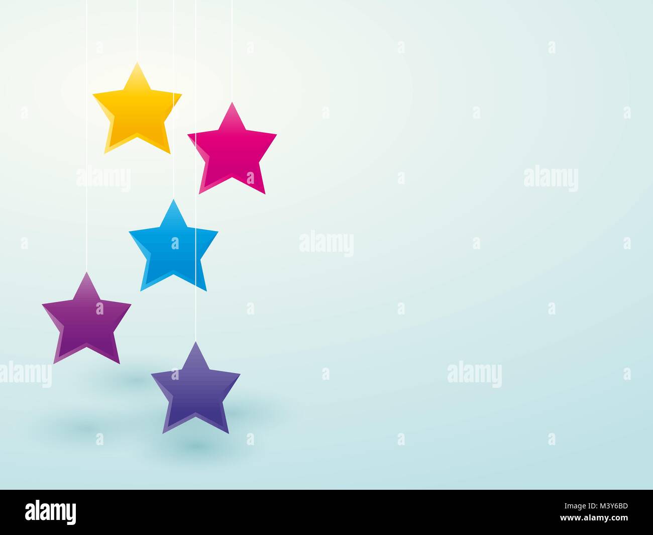 stars hung on the thread Stock Vector