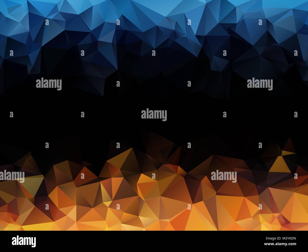 blue orange black abstract triangular background Stock Vector Image ...