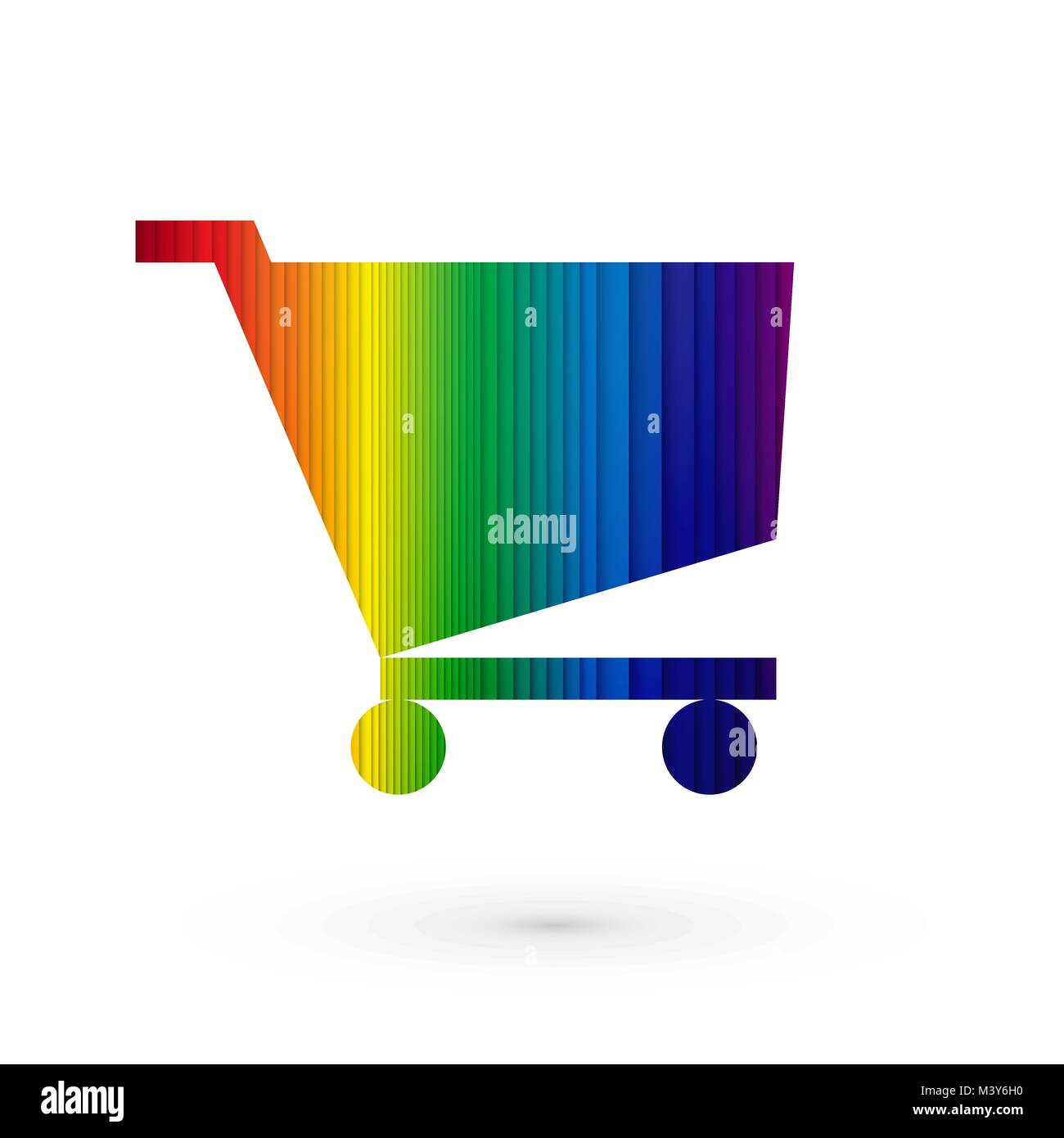 rainbow striped shopping carts Stock Vector Image & Art Alamy