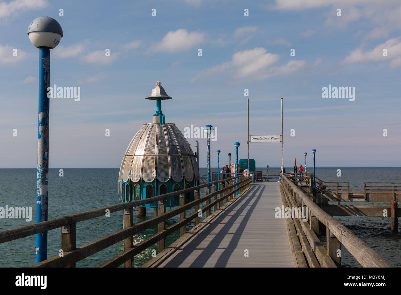 Diving gondola on pier in Zingst, Germany Stock Photo