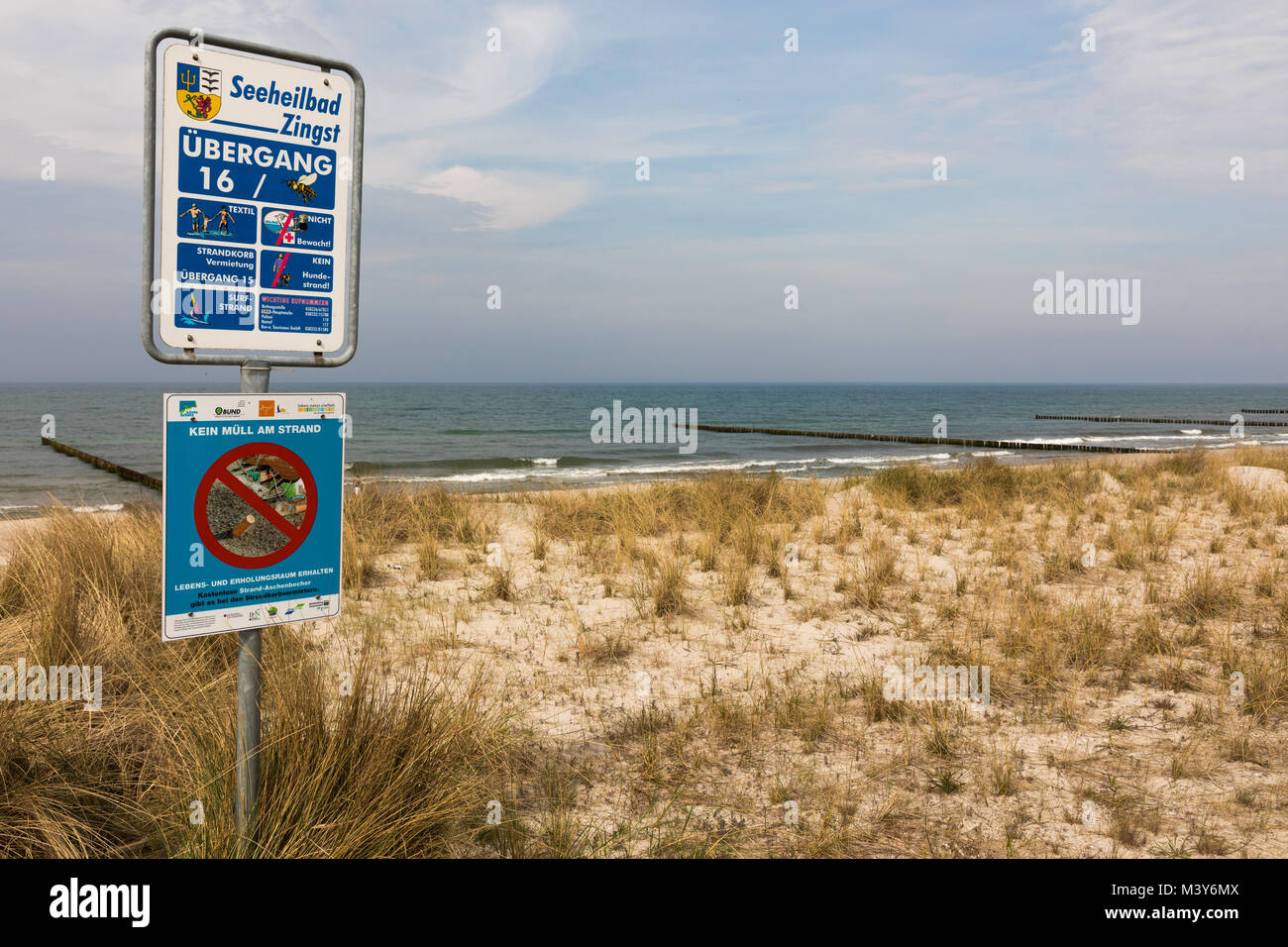 Beach at Zingst, Darß, Germany Stock Photo