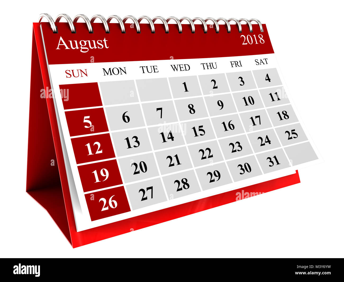 Calendar On White Background. 1 August. 3D Illustration. Stock Photo,  Picture and Royalty Free Image. Image 29626508.