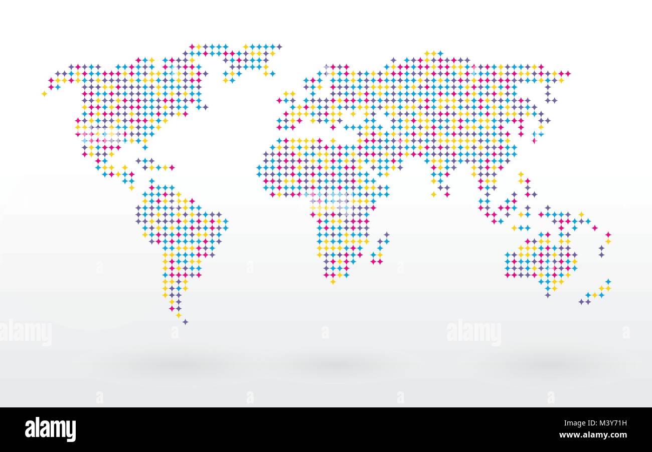 world map made up of colorful shapes Stock Vector Image & Art Alamy