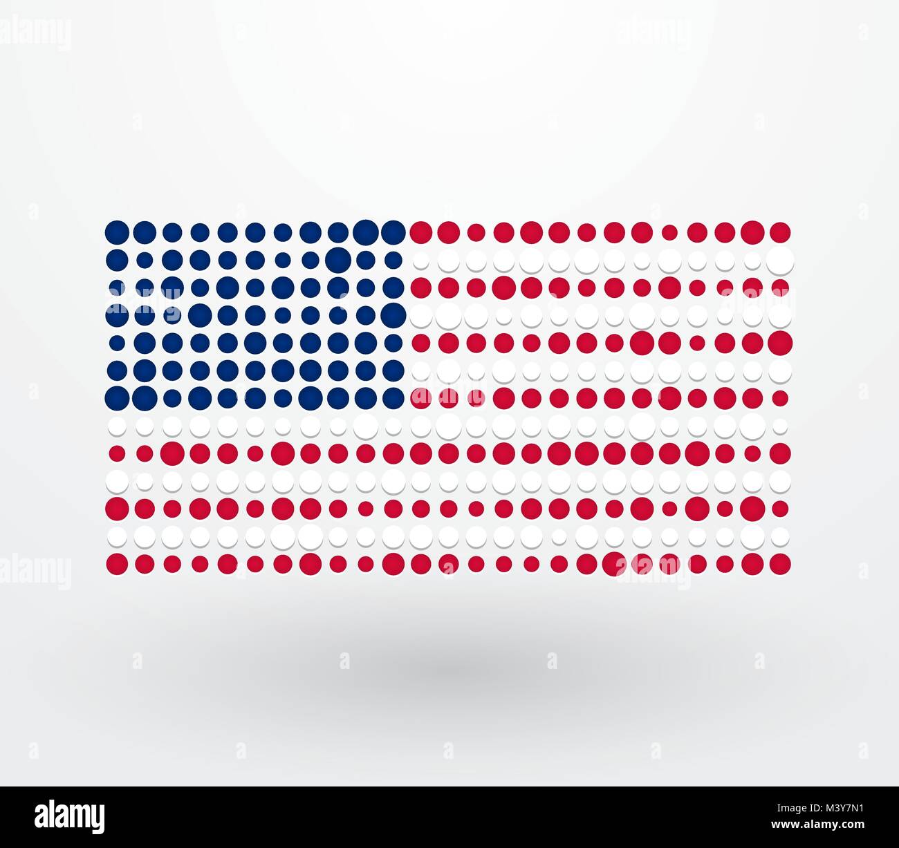 USA flag composed of colorful dots Stock Vector Image & Art - Alamy