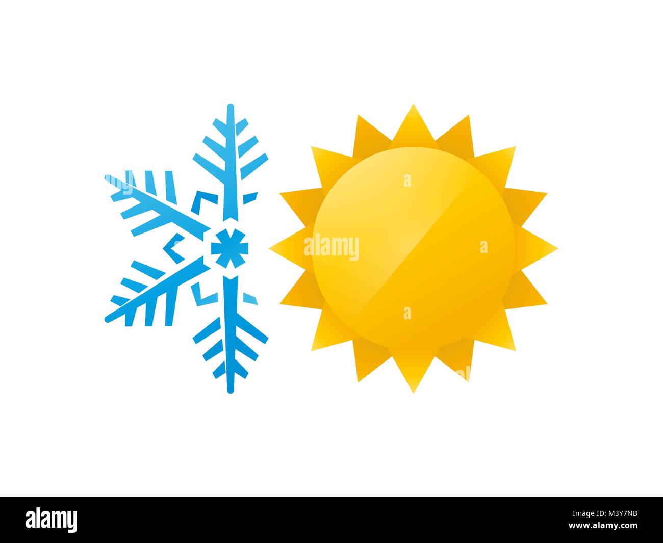 snowflake and sun icon Stock Vector Image & Art Alamy