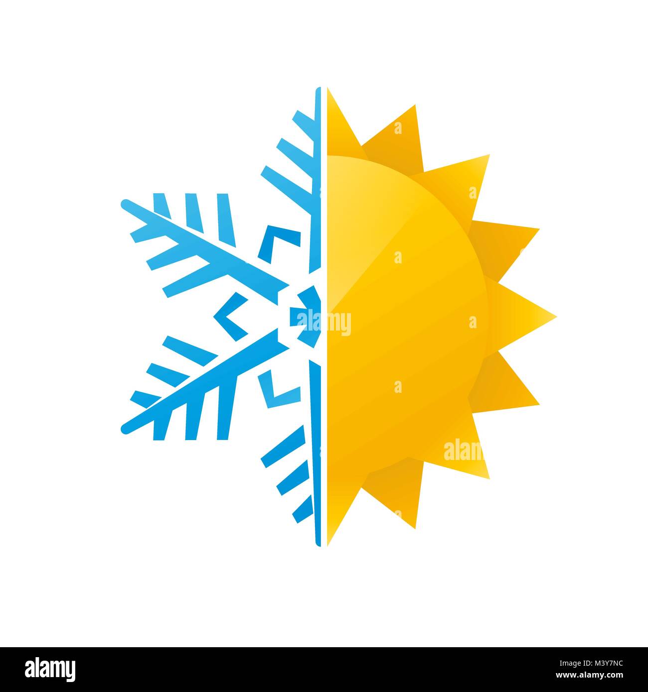 snowflake and sun icon Stock Vector Image & Art Alamy