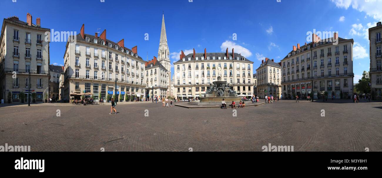 France, Loire Atlantique, Nantes, Royal Place in Nantes, it is designed in 1786 by the architect of Nantes Mathurin Crucy Stock Photo