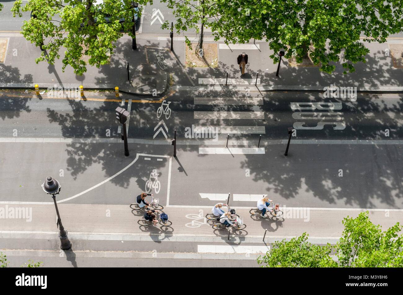 France, Paris, Quai des Grands Augustins (aerial view Stock Photo Alamy