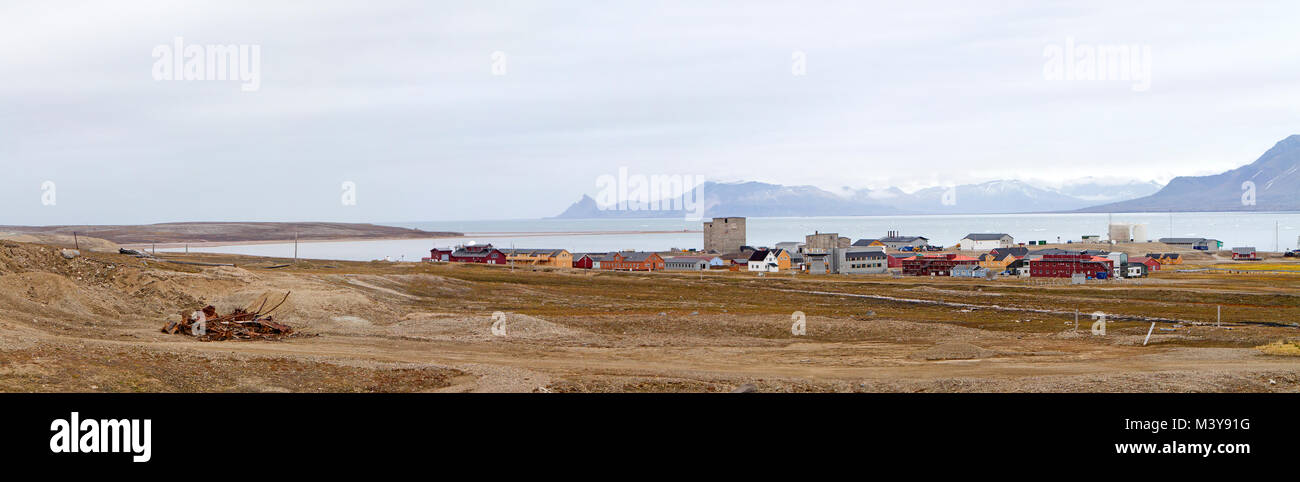 Norway, Svalbard, Spitsbergern, Ny Alesund, the most northern city in the world Stock Photo