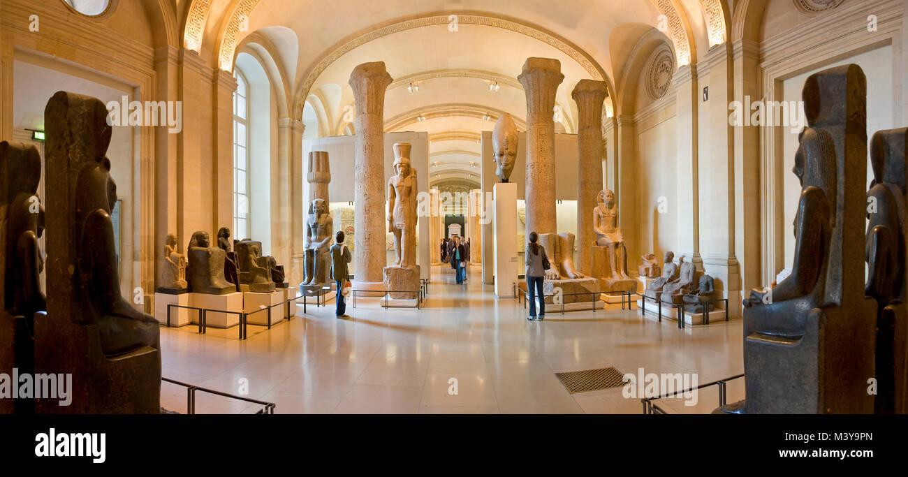 France, Paris, area listed as World Heritage by UNESCO, Louvre Museum, room of the Egyptian Antiquities Stock Photo