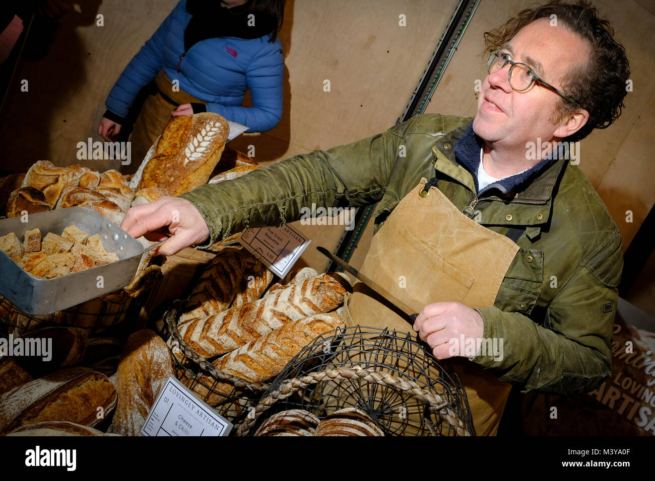 Lovingly Artisan bread for sale at Preston Markets Stock Photo - Alamy